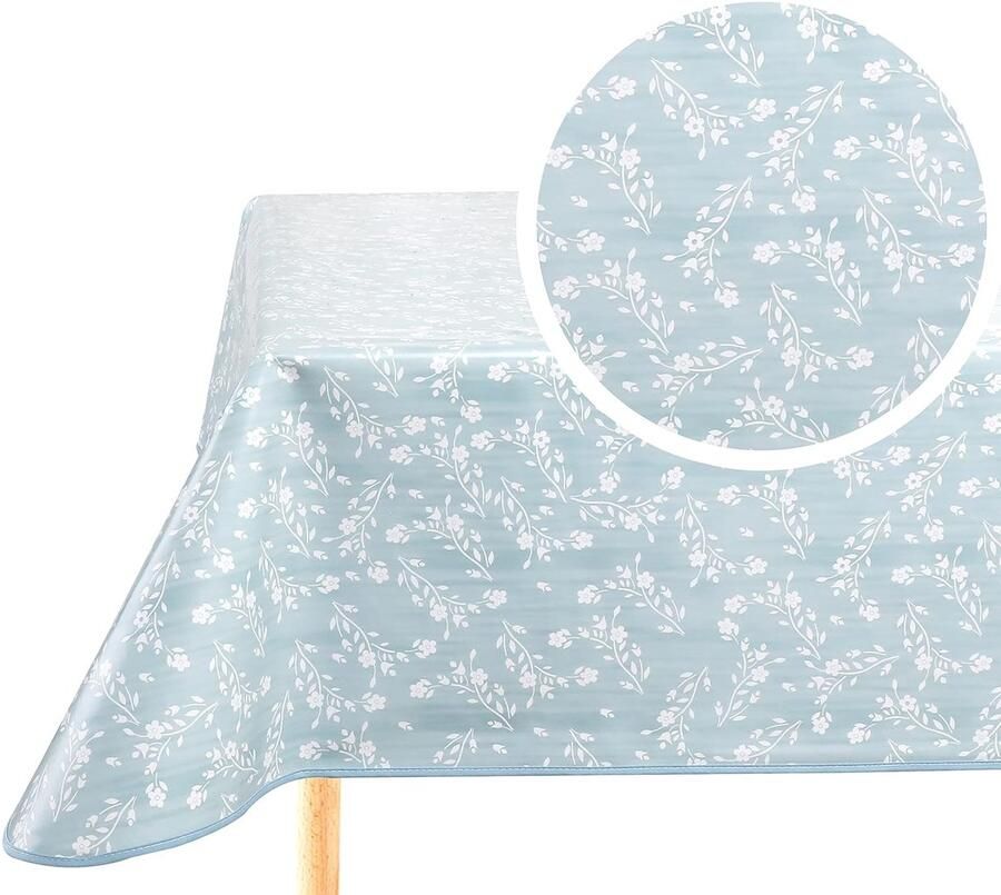 Rechthoekig Tafelzeil Tafelkleed 1 stuk Blauw Groen PVC 140cm x 240cm