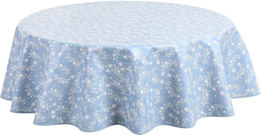 Rond Tafelzeil PVC Blauw Grijs 140 cm