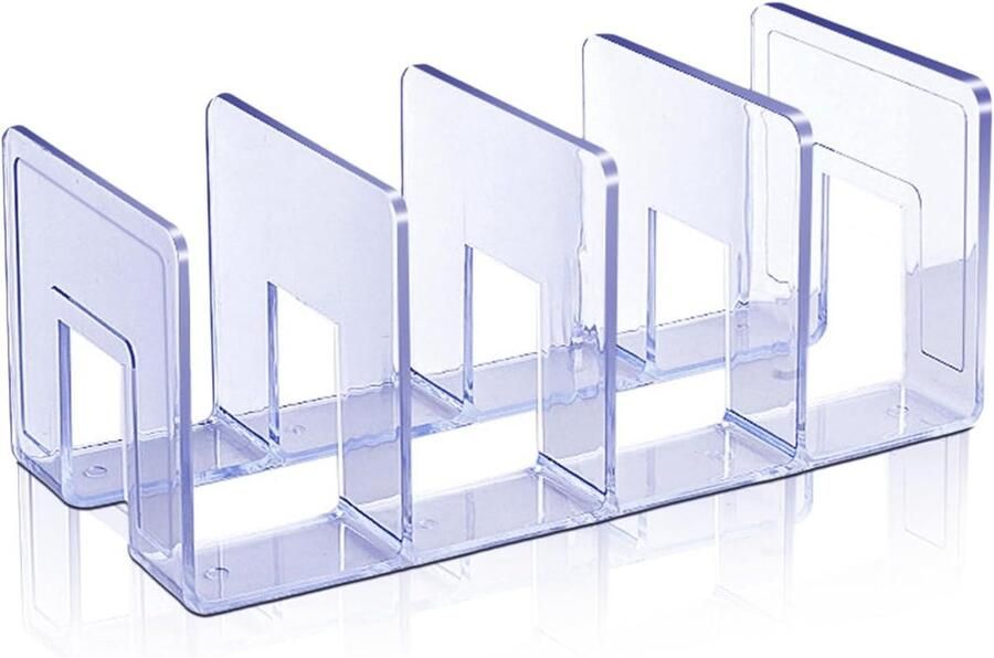 Doorzichtige plastic portemonnee organizer transparante tas opbergrek voor huishouden slaapkamer PC mini portemonnee plank 3 sectie