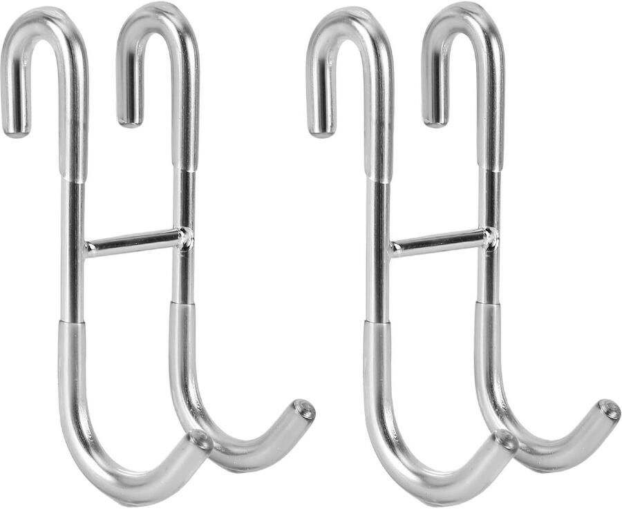 Douchedeurhaken 2 stuks Deurhaak RVS Kapstokhaak Ophanghaken Douchehaak Deurhaak douchehaken zonder boren Badkamer haak Keuken Haak Deurhaken over Deur voor badkamer frameloze glazen douchedeur douche glazen wand