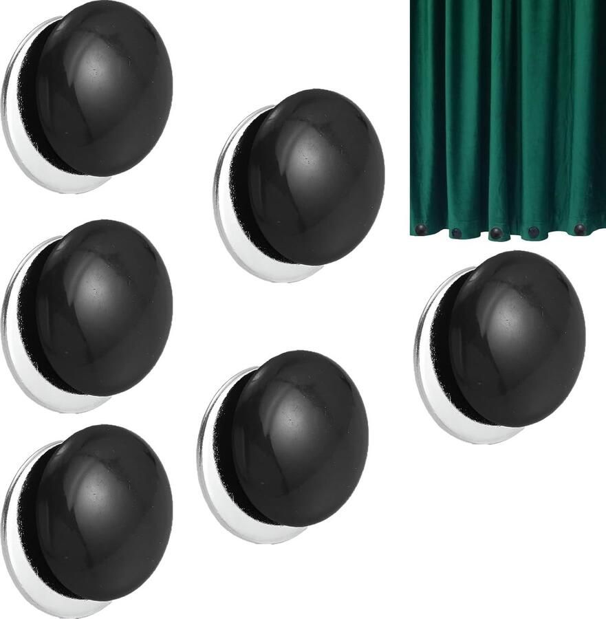 Douchegordijngewichtenset 6 stuks wit siliconen coating