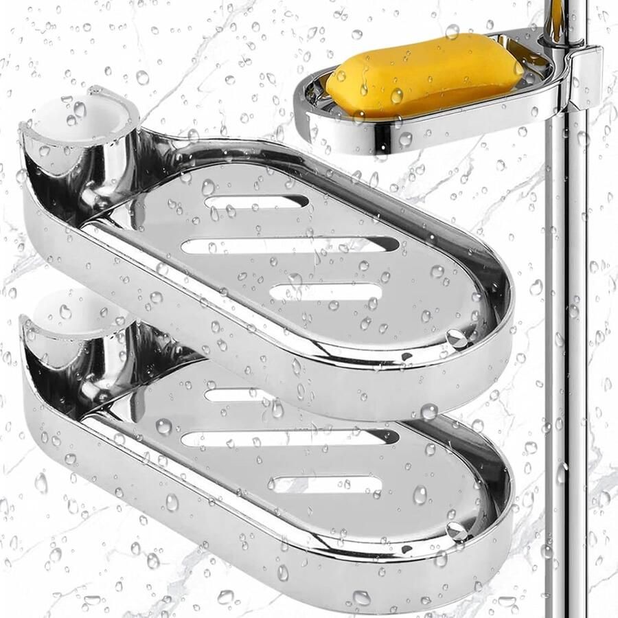 Douchemand zonder boren Roestvrij 2 Stuks