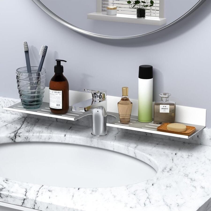 Doucheplank zonder boren 60 cm goud aluminium