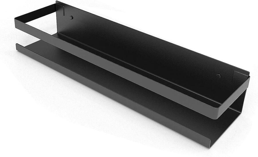 Doucheplank zonder boren zelfklevende douchemand roestvrij staal SUS 304 doucheplank badkamerplank mat zwart 30 cm