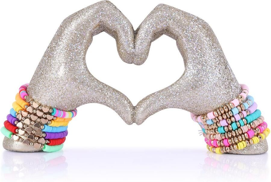 DOVDOV Champagne Gouden Gebaar Beeld en Sculptuur Hartvormig Sculptuur Decoratie Modern Liefdesdecoratie Beeld voor Salontafel Woonkamer Slaapkamer Boekenplank Kantoor Kamer Decoratief Beeldje