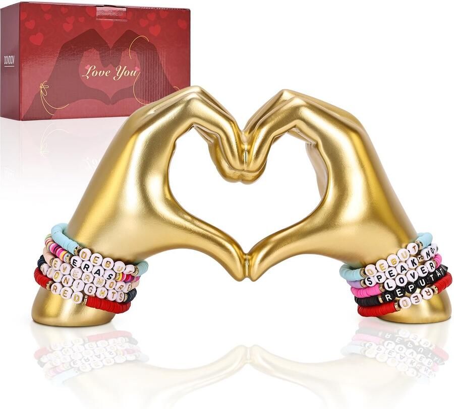 DOVDOV Gouden gebarenbeelden en sculpturen gouden kamerhuisdecoratie moderne liefde decoratieve beelden voor salontafel woonkamer slaapkamer boekenplank kantoor kamer decoratie beeldjes