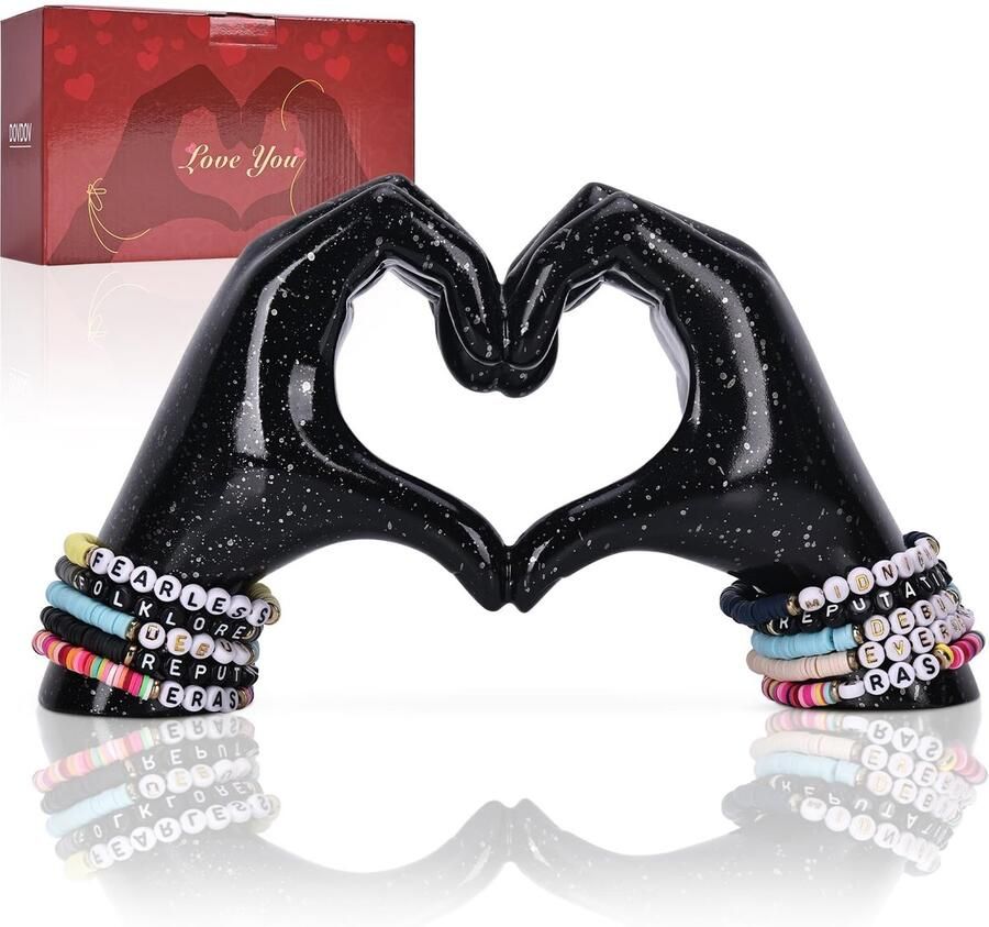 DOVDOV Zwarte gebarenbeelden en sculpturen zwarte kamerhuisdecoratie moderne liefde decoratieve beelden voor salontafel woonkamer slaapkamer boekenplank kantoor kamer decoratie beeldjes