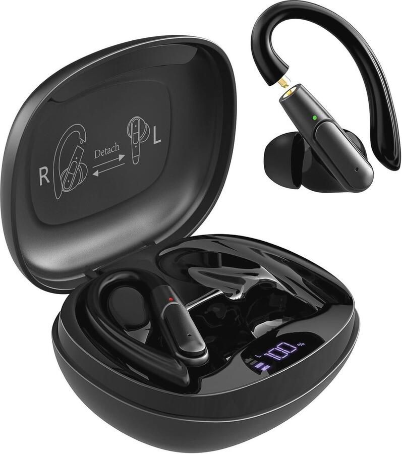 Draadloze Bluetooth In-Ear Hoofdtelefoon voor Sport en Dagelijks Gebruik