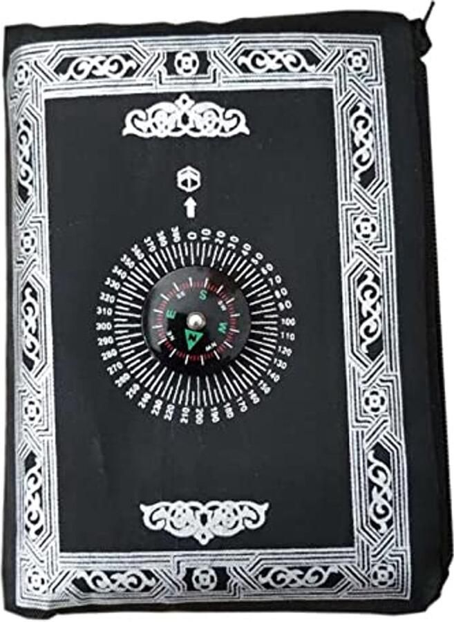 Draagbaar Gebedstapijt met Kompas voor Reizen Eenvoudige Stijl in 4 Kleuren