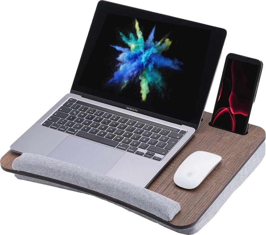 Draagbaar Laptop Bureau Tray met Kussen Voor Laptops tot 15 6 inch