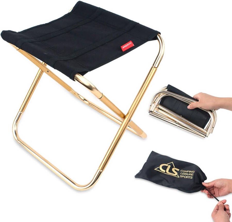 Draagbare campingkruk inklapbaar met ultralicht aluminium frame inklapbare kruk campingkruk stoelen voor vissen wandelen kamperen picknicken reizen
