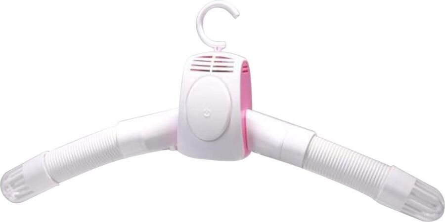 Draagbare elektrische wasdroger voor op reis Kleerhanger voor intelligente schoenen Kledingrek elektrisch (wit en roze) Opvouwbare kledingrek