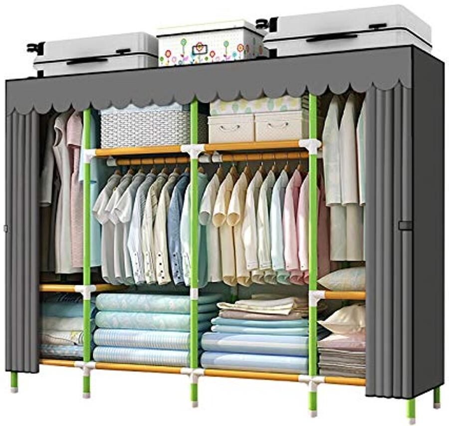 Draagbare Kledingkast voor Extra Opbergruimte Eenvoudig te Monteren en Duurzaam