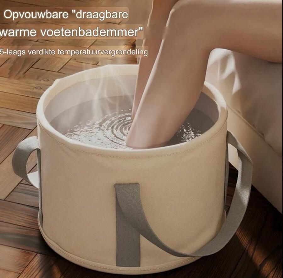 Draagbare Opvouwbare Voetenbassin Met Handgrepen Die Perfect Zijn Voor Doorweekte Voeten Op Kamperen En Buitenactiviteiten