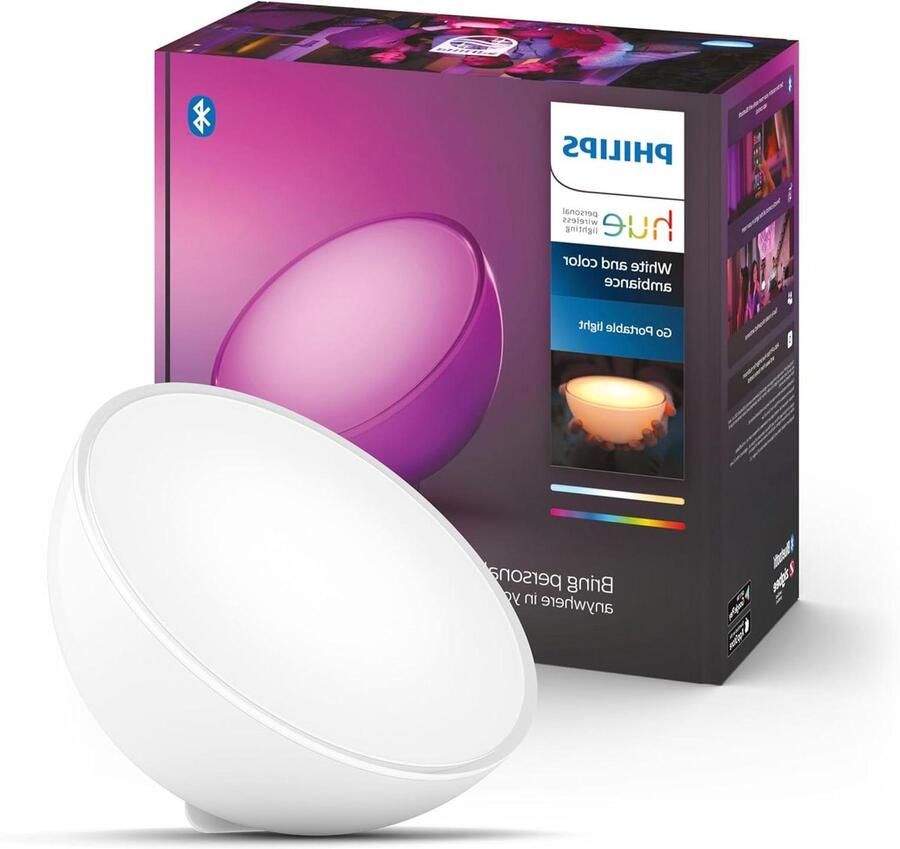 Draagbare Tafellamp Draadloos Wit en Gekleurd Licht Dimbaar Verbind met Bluetooth of Bridge Werkt met Alexa en Google Home