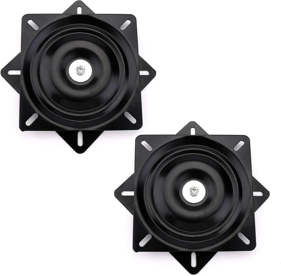 Draaibare Barkruk Plaat Heavy Duty 1 stuk Zwart