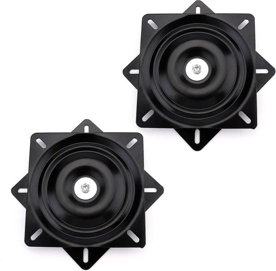 Draaibare Barkruk Plaat Heavy Duty 1 stuk Zwart