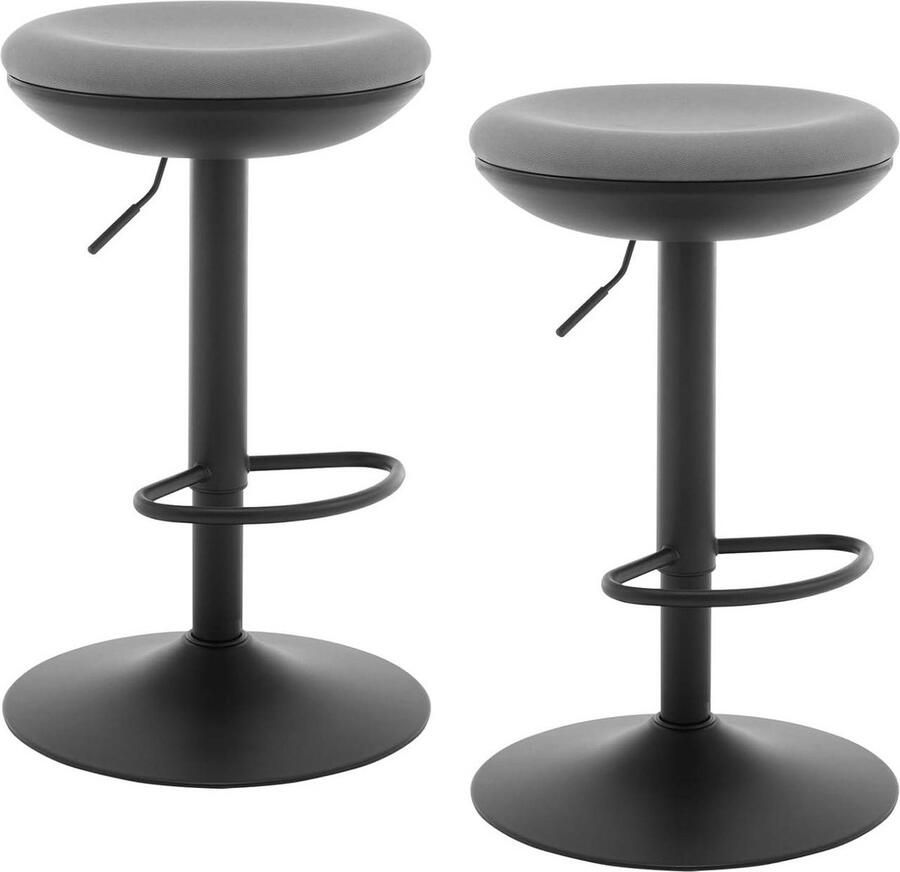 Rootz Living Rootz draaibare barkruk tegenkruk roterende barstoel ademende elastische stof in hoogte verstelbaar 41 cm x (64-85) cm x 41 cm