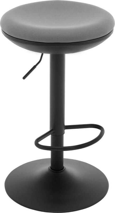 Rootz Living Rootz Draaibare Barkruk Tegenstoel Moderne Bistrokruk Verstelbare Hoogte 41 x (64-85) x 41 cm Ademende elastische stof Metaal