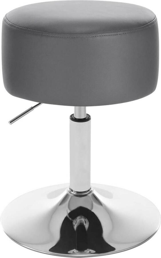 Rootz Living Rootz Draaibare Barkruk Verstelbare Ontbijtstoel Tegenkruk Kunstleer 33 5 cm Zitdiameter 52-67 cm Hoogte 38 5 cm Basis