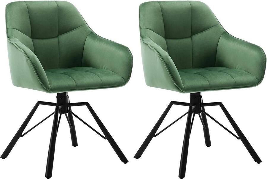 Rootz Living Rootz draaibare eetkamerstoel draaistoel fluwelen bureaustoel ergonomisch ontwerp luxueus comfort duurzame constructie 58 5 cm x 82 5 cm x 54 5 cm