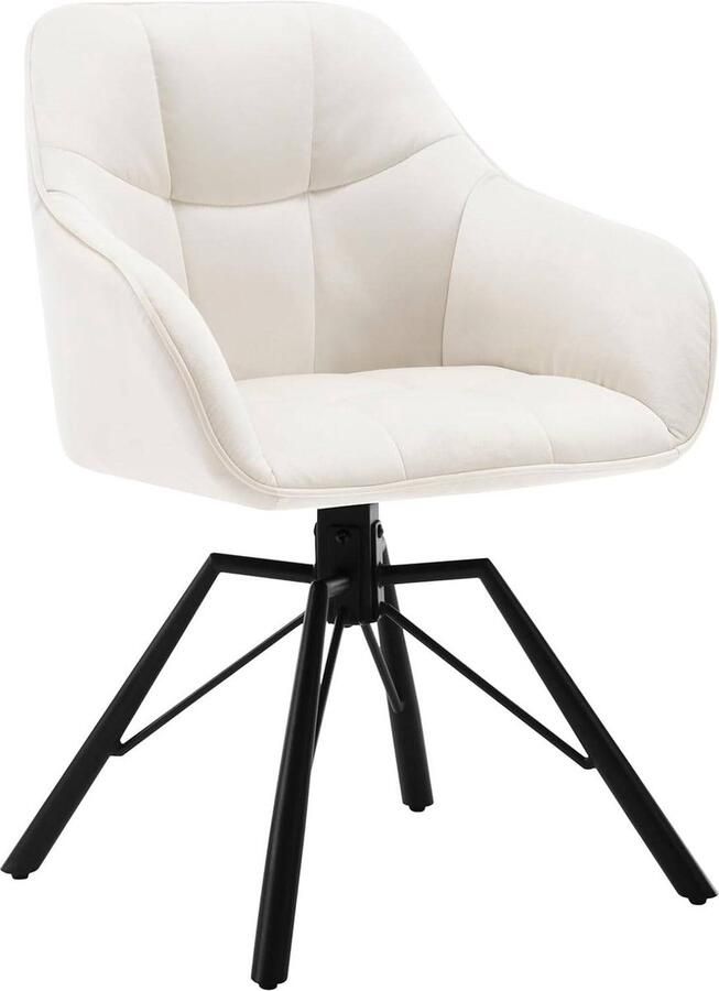 Rootz Living Rootz Draaibare Eetkamerstoel Roterende Stoel Fluwelen Bureaustoel Ergonomisch Ontwerp Comfortabele zitplaatsen Duurzame constructie 58 5 cm x 82 5 cm x 54 5 cm