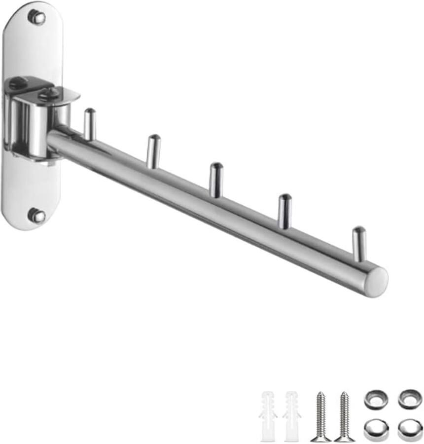 Draaibare en Inklapbare Kledinghaak van Roestvrij staal – Ruimtebesparende Oplossing voor Kleding en Handdoeken