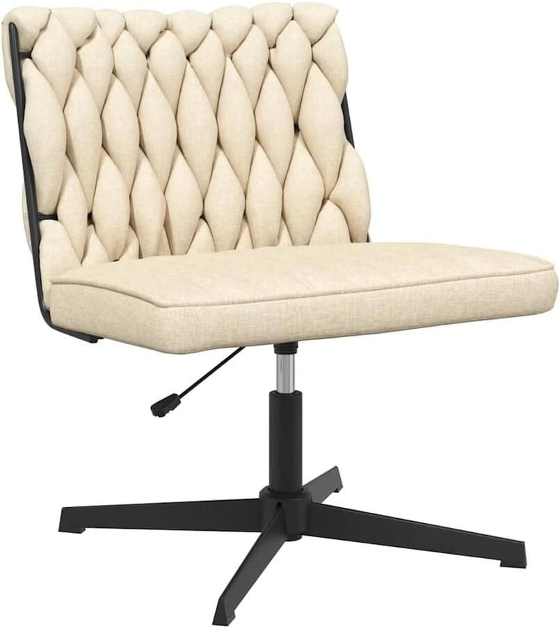 Draaibare Kantoorstoel Crèmekleurig Elegante Bureaustoel