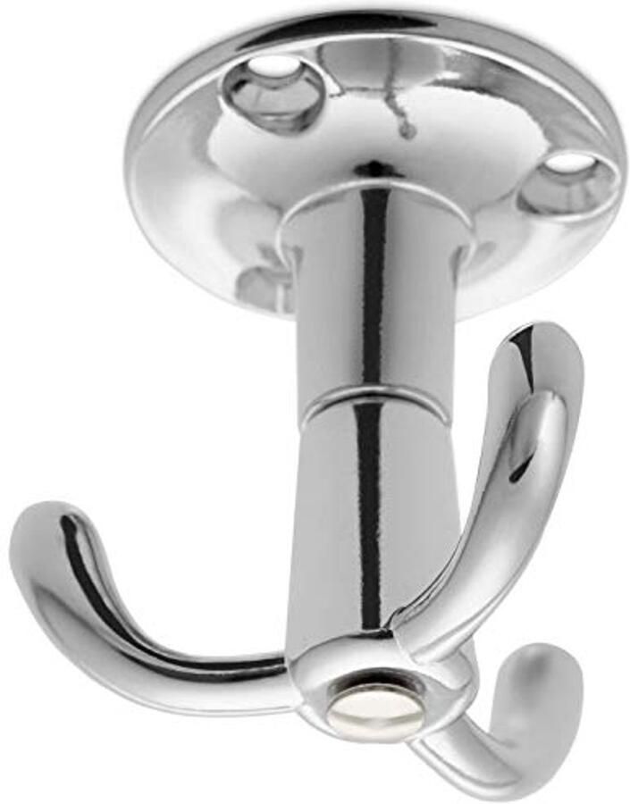 Draaibare Kapstokhaak met 3 Ophanghaken Chroom Gepolijst voor Plafondmontage