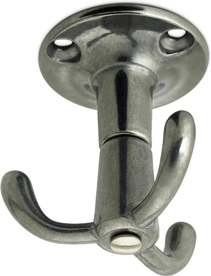 Draaibare kapstokhaken alumunium gepolijst 5 stuks Tromso plafondmontage ophanghaakjes 53 x 50 mm