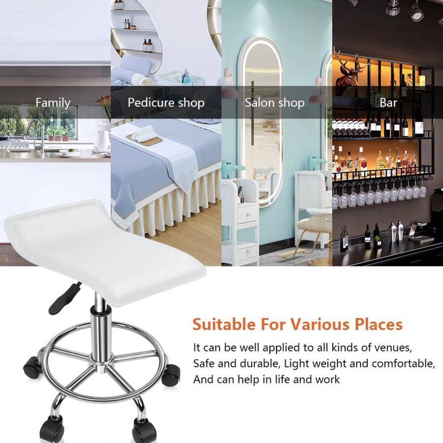 Draaibare Kruk Rolling stool Rocking chair Work stool with adjustable backrest Swivel Stool - Foto 5