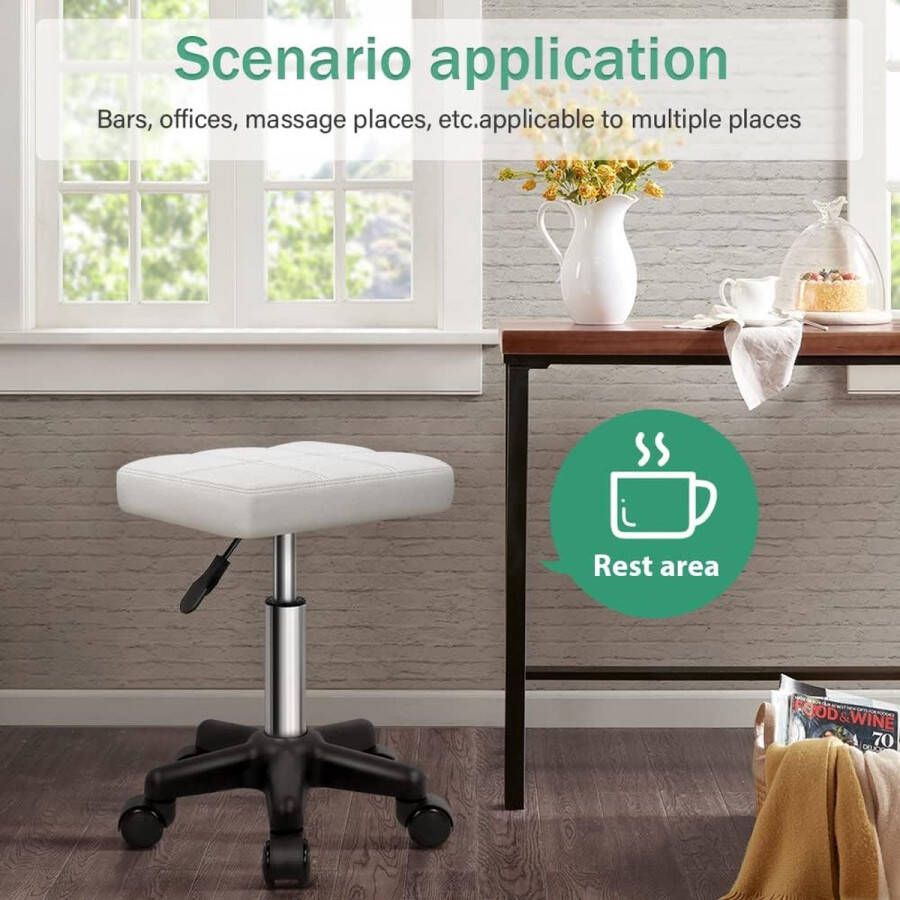 Draaibare Kruk Rolling stool Rocking chair Work stool with adjustable backrest Swivel Stool