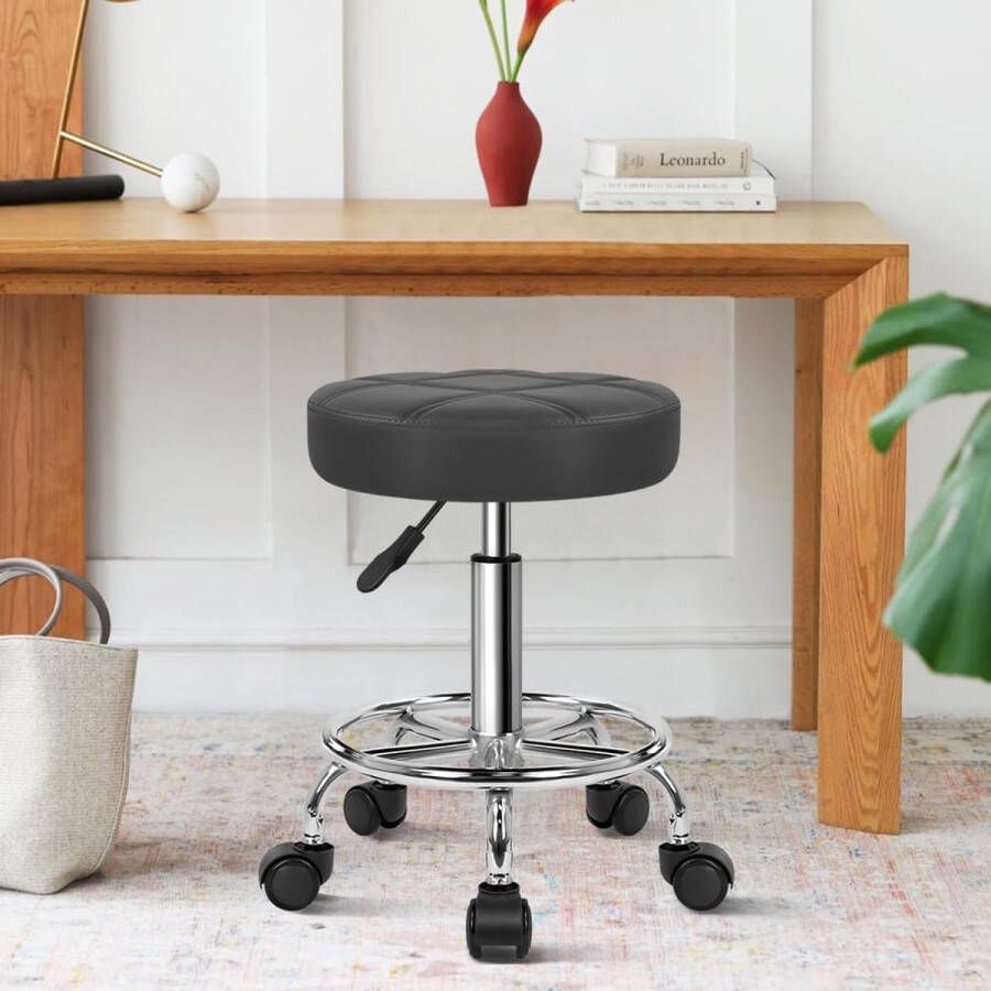 Draaibare Kruk Rolling stool Rocking chair Work stool with adjustable backrest Swivel Stool