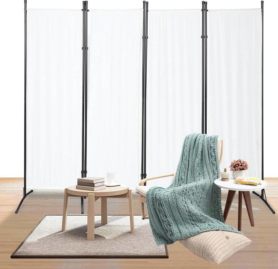4-delige ruimteverdeler voor binnen en buiten 200 x 170 cm scheidingswand en inkijkbescherming