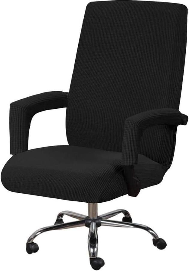 Draaibare stoelhoes rekbare afneembare stoelhoes met armleuninghoes 2 stuks stoelbeschermer voor bureaustoel - Foto 2