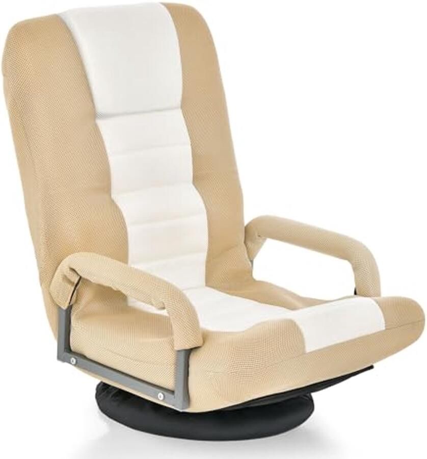 Draaibare vloerstoel met verstelbare rugleuning en inklapbaar design Ideaal voor woonkamer en slaapkamer