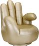 Draaiende hand fauteuil van kunstleer CATCHY Goudkleurig L 82 cm x H 89 cm x D 78 cm - Thumbnail 1