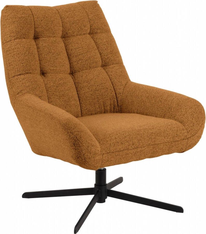 Woonexpress Draaifauteuil Vrijhoeve Stof Caramel 73x88x82 cm (BxHxD) Met Armleuning