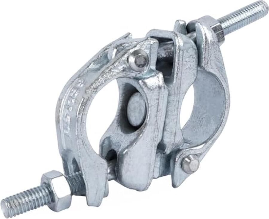 Draaikoppeling steigerklem steiger 48 x 48 mm 360° draaikoppelingen draaibare koppelingen dubbele klem voor bevestiging van steigers ankerstang (360°)