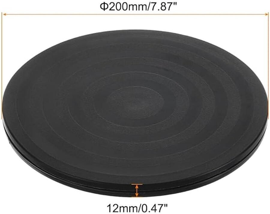 Draaischijf 360° draaibaar 1 stuk zwart plastic