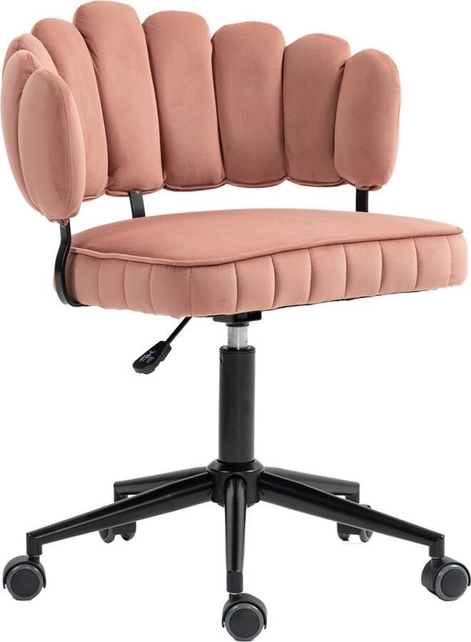 GOTAGEE Draaistoel 360 graden draaibaar vijf poten in hoogte verstelbare bureaustoel schoonheidstoel
