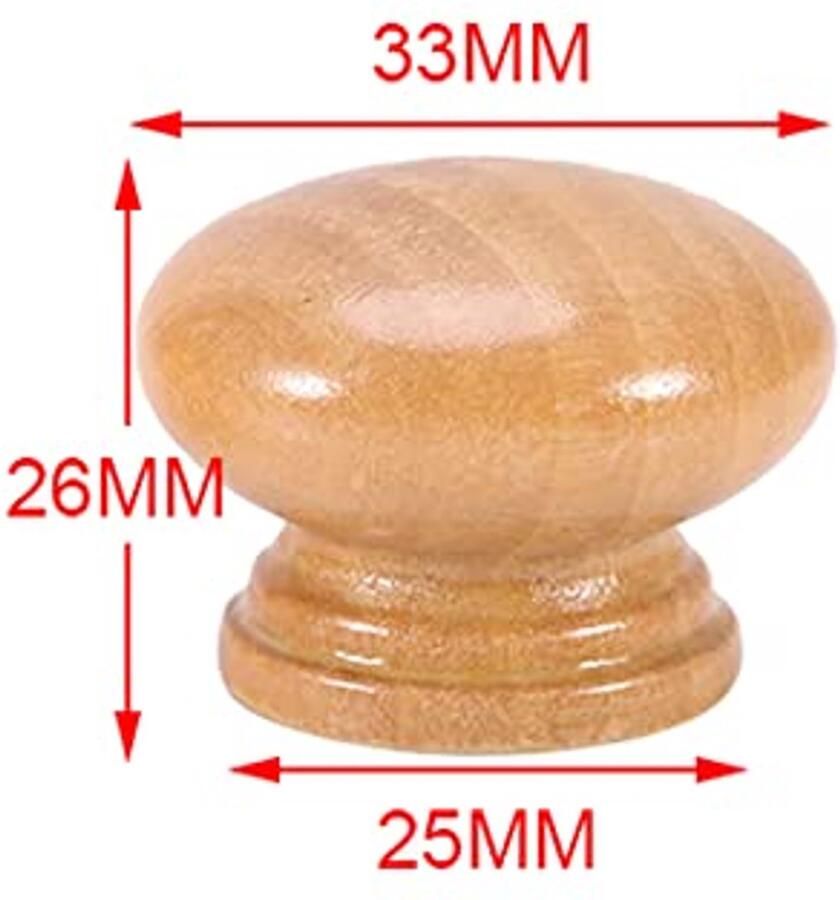 Drawer Handle 10Pcs S M L Natural Wood Furniture Pull Out Handle Kitchen Cabinet Drawer Cabinet Door Knob