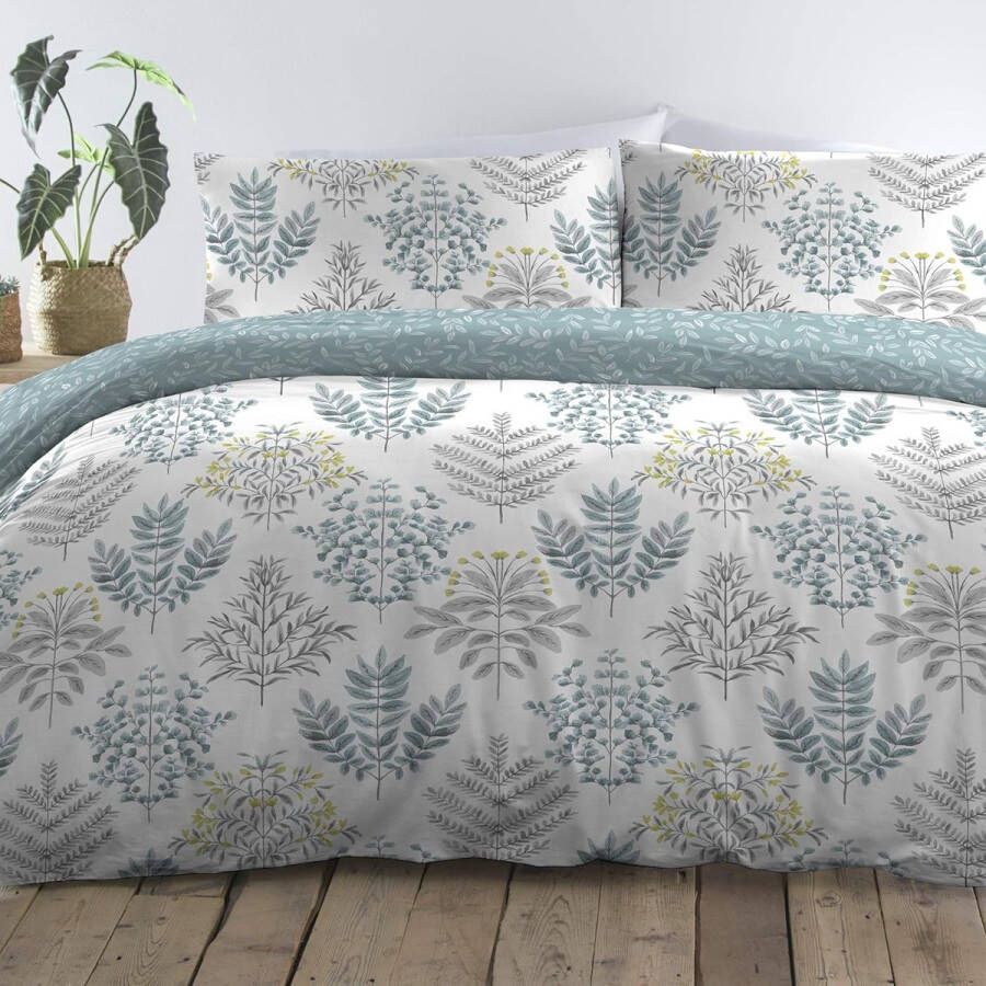 Dreams and Drapes Emily Easy Care dekbedovertrekset Eenpersoonsbed in Duck Egg