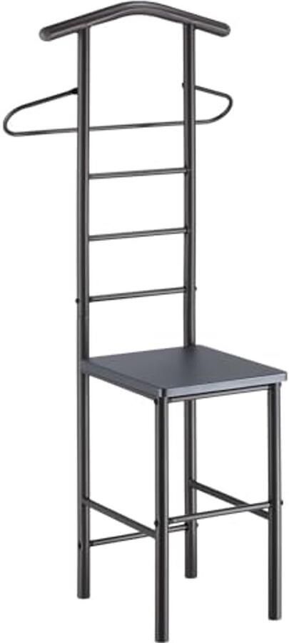 Dressboy kledingrek in grijs met broekhanger 121 cm