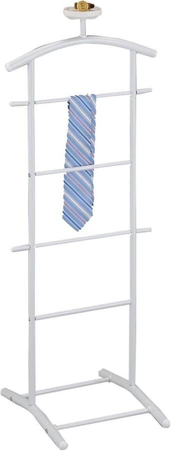 Dressboy voor dames Kledinghanger met metalen kledingstang en sieradenhouder Wit