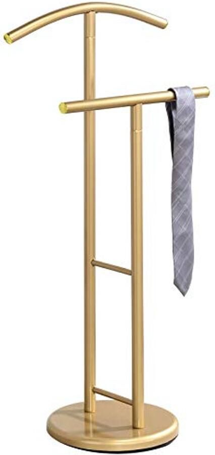 Dressboy voor dames Kledingrek met broekhanger in goudkleurige afwerking
