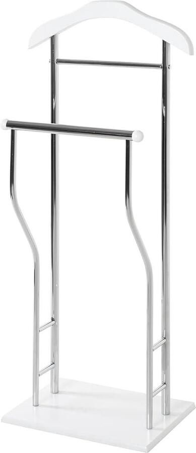 Dressboy voor heren 35201-P Breedte 45 cm Hoogte 110 cm Diepte 30 cm Chrom Wit