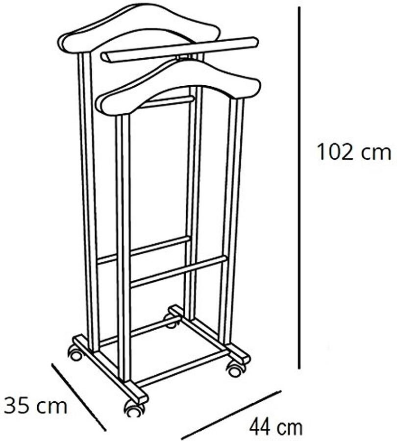 Dressboy voor heren van hout in kersenhout Ideaal voor de slaapkamer