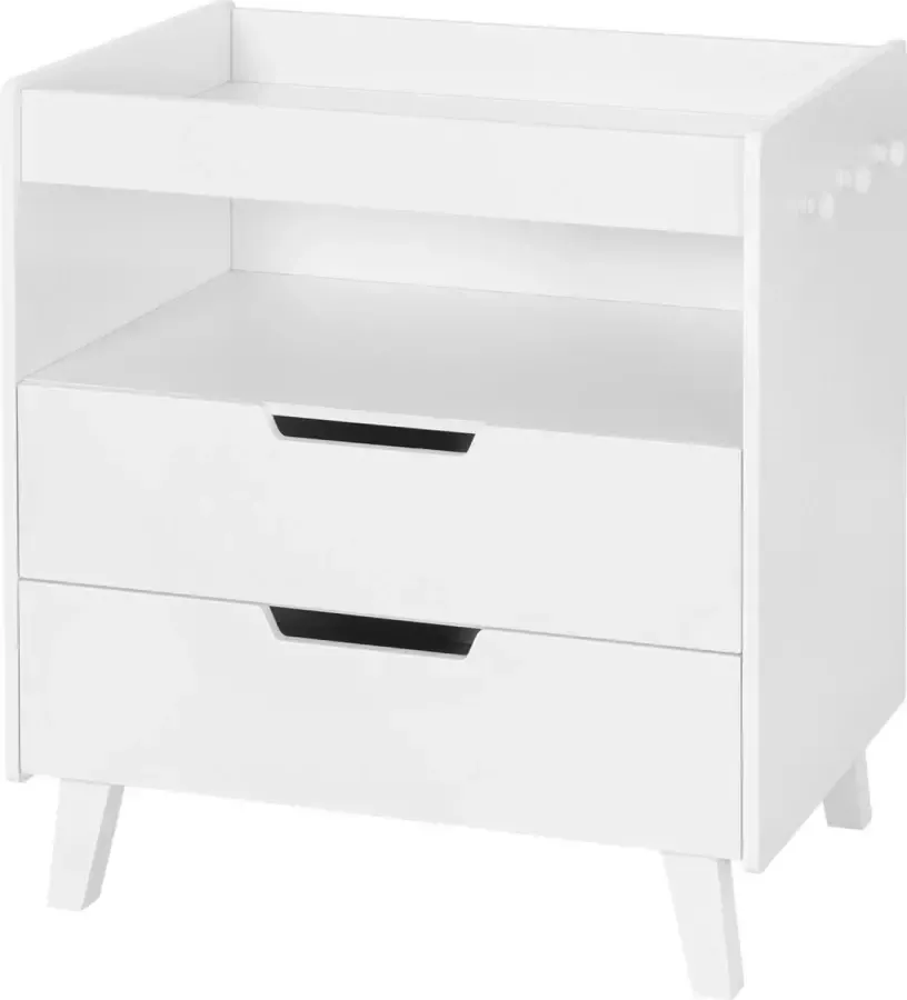 Dressoir 2 Lade Ladekast Opbergkast Kast Kastje Wandkast Organizer Wit