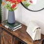 Acaza Dressoir Boeken Kast met Schuifdeur en verstelbare Planken industriële stijl vintage bruin-zwart - Thumbnail 1